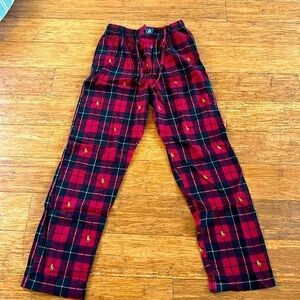 Ralph Lauren POLO Pony Red Black Plaid Logo ￼Pajama Pants Sleepwear Men’s S